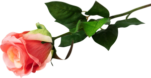 Искусственный цветок роза розовая 54 см