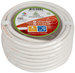 Провод силовой ПВС 3x2,5 кв. мм 10 м