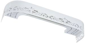 Карниз для штор LEGRAND Лиана потолочный трехрядный белый глянец 200 см