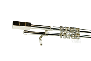 Карниз для штор OBI настенный двухрядный нержавеющая сталь d16/19 мм 160-300 см