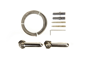 Карниз для штор струнный матовое серебро 3 м