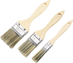 Набор кистей флейцевых плоских LUX-TOOLS синтетическая щетина 3 шт