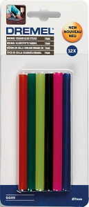 Стержни клеевые Dremel GG05 7х100 мм разноцветные 12 шт