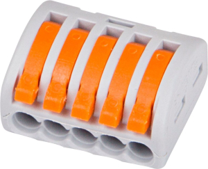 Клемма соединительная Rexant 5 проводников белый 40 шт