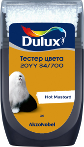 Тестер колеровки цвета Dulux Hot Mustard 20YY34/700 30 мл