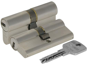 Цилиндр дверной CISA Astral 90мм/45+45 никель