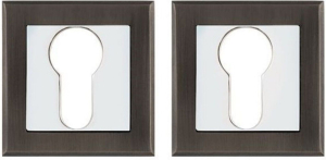 Накладка на замок PUNTO ET QR GR/CP-23 квадрат графит/хром