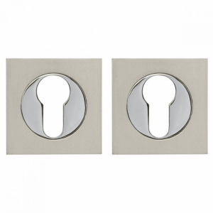 Дверная накладка под цилиндр FUARO ET KM SN/CP-3 матовый никель хром