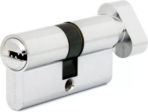 Цилиндр Palladium 60 C BK CP (30х30) мм ключ-вертушка хром