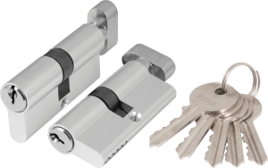 Цилиндр AJAX AX100 60 мм (25/10/25) ключ-вертушка хром