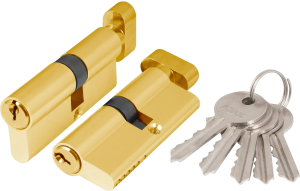 Цилиндр AJAX AX100 70 мм (30/10/30) ключ-вертушка латунь