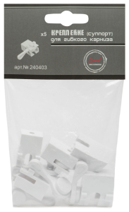 Кронштейн для гибкого карниза Эскар белый  18,5 см