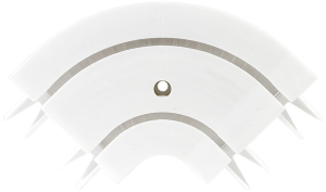 Закругление внутреннее для карниза 2 ряда Уют пластик белое 10 см 2 шт