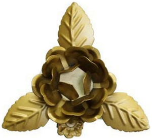 Зажим для штор HOME ACCESSORY стальной сплав золото матовое роза 1 шт