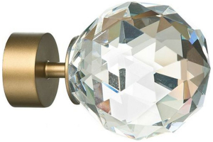Наконечник для карниза ORBIS Сфера d28 стекло золото матовое 1 шт