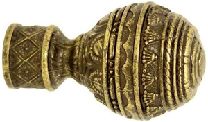 Наконечник для карниза ORBIS Ампир d28 мм стальной сплав золотой антик