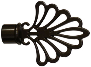 Наконечник для карниза HOME ACCESSORY стальной сплав шоколад d20 мм пальмера