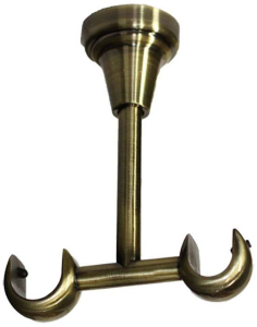 Держатель для карниза 2 ряда Home Access металл золотой антик d20 мм 11 см