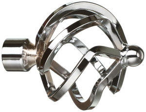 Наконечник для карниза витой HomeAccess Глобус хром d20 1 шт 