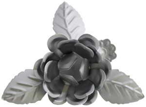 Клипса для штор HOME ACCESSORY Роза стальной сплав серебряный 180 мм 1 шт