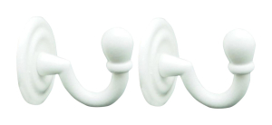 Крючки для штор HOME ACCESSORY металл белый 105 мм 2 шт