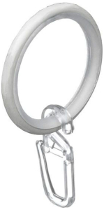 Кольцо для фиксации штор HOME ACCESSORY металлическое белое 150 мм 