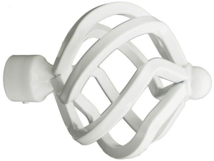 Наконечник для карниза HOME ACCESSORY металлический белый 95 мм