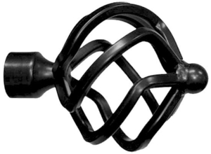 Наконечник для карниза HOME ACCESSORY металлический черный 95 мм