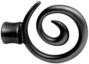 Наконечник для карниза HOME ACCESSORY 20.37.605 металлический черный вихрь