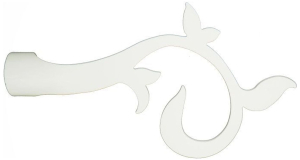 Наконечник для карниза HOME ACCESSORY металлический белый 150 мм