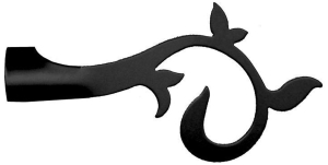 Наконечник для карниза HOME ACCESSORY металлический черный 150 мм