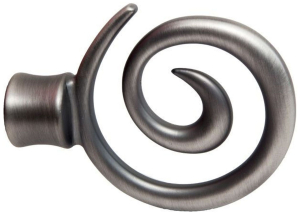 Наконечник для карниза HOME ACCESSORY 20.37.591 металлический титан вихрь