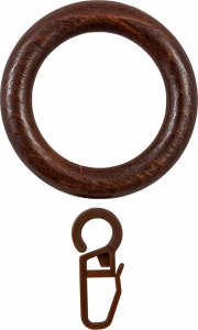 Кольцо для карниза Уют красное дерево d 28 4 шт