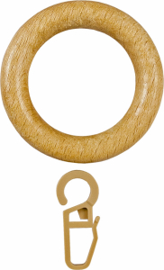 Кольцо для карниза Уют дуб светлый D28 4 шт