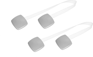 Клипсы магнитные для штор пластик серые 180 мм 35x35 мм квадратные 2 шт