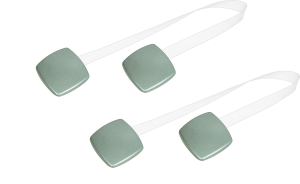 Клипсы магнитные для штор пластик темно-серые 180 мм 35x35 мм квадратные 2 шт