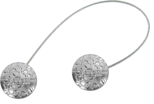 Клипсы магнитные для штор пластик серебряные 180 мм d45 мм