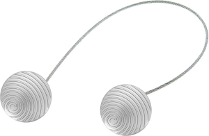 Клипсы магнитные для штор пластик светло-серые 180 мм d45 мм