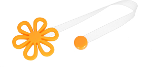 Клипсы магнитные для штор пластик оранжевые 180 мм d40 мм ромашка