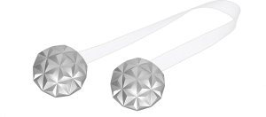 Клипсы магнитные для штор пластик серые 180 мм d45мм призма