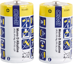 Набор щелочных батареек CMI D LR20 2 шт