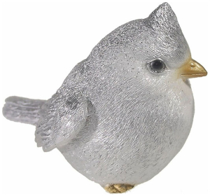 Фигурка литая Птицы серебро 9x6 см