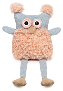 Фигурка Сова розово-серая 16х12 см