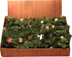 Гирлянда еловая Рождественская с шишками 180х10 см