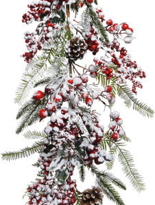 Гирлянда с ягодами зеленая 175х20 см