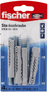 Дюбель универсальный распорный Fischer 8x80 мм 4 шт