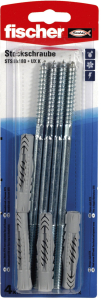 Дюбель универсальный распорный Fischer UX 8x180 мм 4 шт