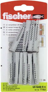 Дюбель универсальный распорный Fischer UX 6x50 мм с шурупом 20 шт
