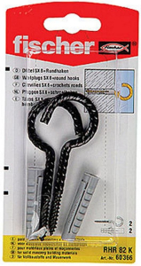 Дюбель универсальный распорный Fischer SX 8х40 мм c круглым крюком 2 шт