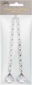 Бусы новогодние Кристаллы прозрачная 36 см